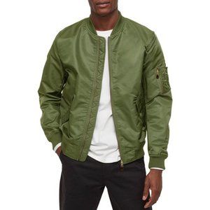 Men's olive green army bomber